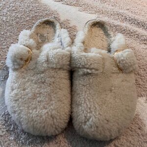 Boston Big Buckle Teddy Shearling Birkenstock Clog